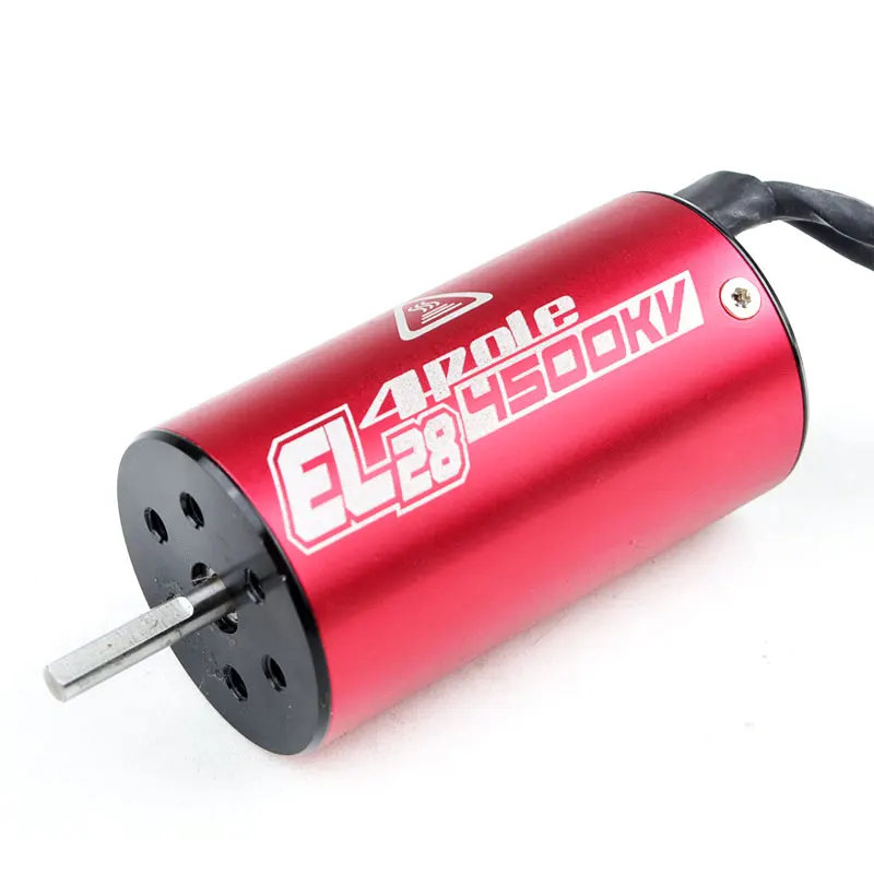 Moteur brushless LC Racing L6153 4500kv pour 1/14 tout-terrain, avec dissipateur thermique et connecteurs plaqués or.
