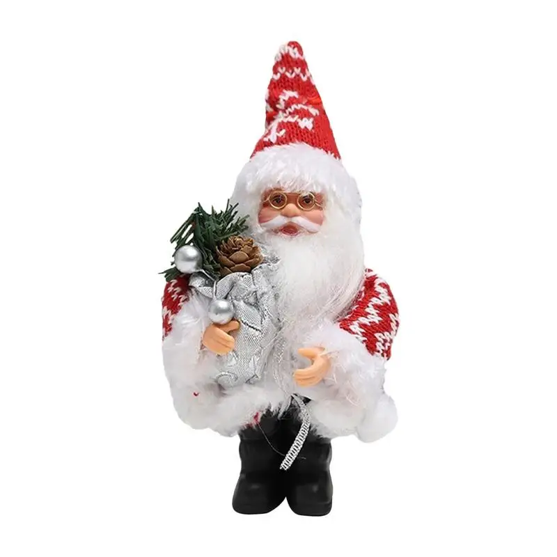 

Santa Claus Figurines Soft Collectible Figurines Christmas Ornaments Plush Dolls Standable Santa Claus Figurines home decor