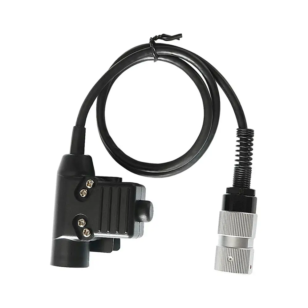 U94 6 Pin PTT+U-283 / U 6 Pin Plug Turn to Kenwood Walkie-Talkie Connector  for PRC152 PRC148 Dummy Case Tactical Headset Adapter