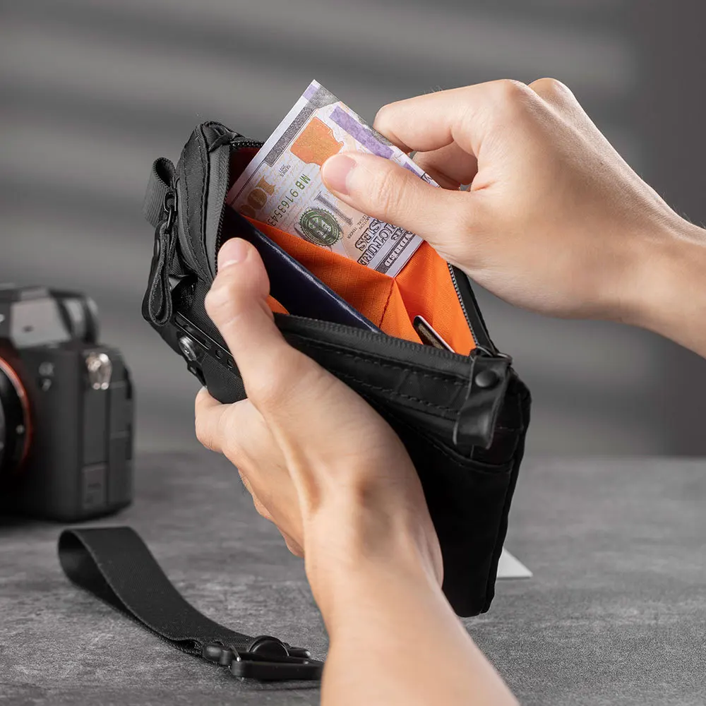 Zipper Rfid Wallet X-Pac Coin Purse Women Men's Nylon Long Wallet Retro Key Card Holder Small Money Bag Trend Youth Mini Handbag 3