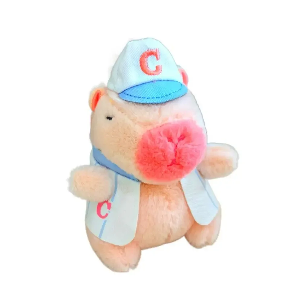 Cartoon Capybara Plush Pendant Keychain - Multicolor Stuffed Animal Accessory