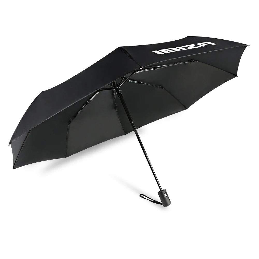 Fully Automatic Compact Folding Bigger Surface Windproof Rainy Umbrella for Seat Leno Ibiza 6j Arona Ateca Car Accessories car logo umbrella