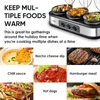 Slow Cooker, Triple Slow Cooker Buffet Server and Food Warmer, 3-Section 1.5-Quart Upgraded Oval Ceramic Pot 2