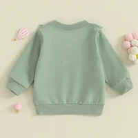 Pudcoco Baby Girl Sweatshirts Casual Long Sleeve Lace Patchwork Pullover Tops Newborn Winter Clothes 3-18M 6