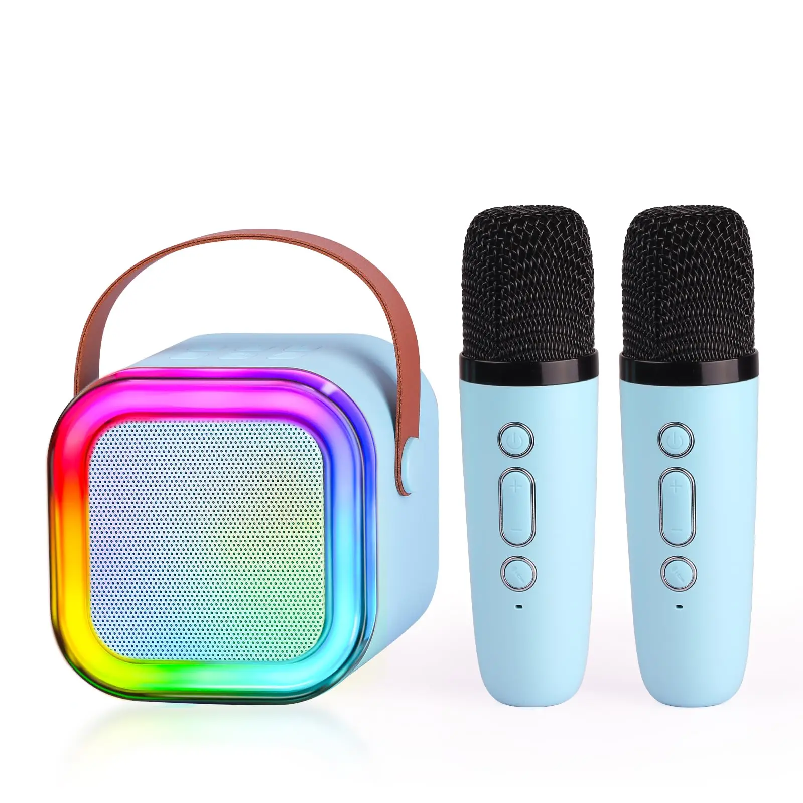 

Караоке-машина для взрослых и детей, портативная караоке-машина с 2 беспроводными Bluetooth-микрофонами, лучший подарок на день рождения, встречи