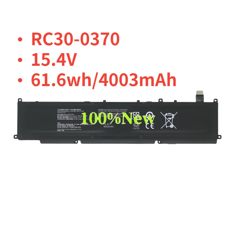 

RC30-0370 15.4V 61.6WH Laptop Battery For Razer Blade 14 Inch Ryzen 2021 2022,RZ09-0370BEA3 RZ09-0368 4ICP4/47/140