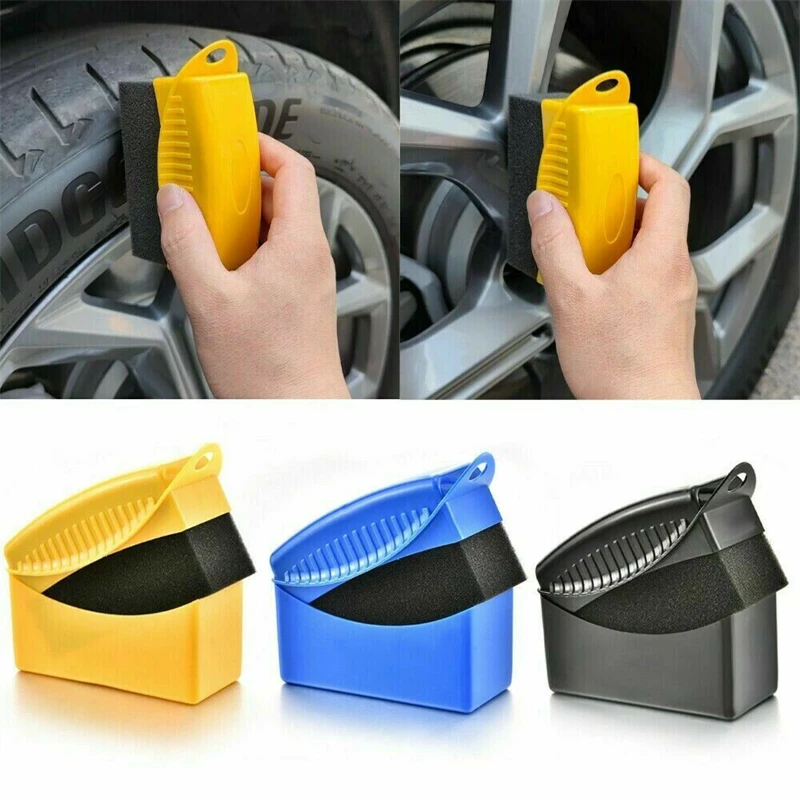 

Car Tires Waxing Polishing Cleaning Brushes Tire Wheel Rim Contour Detailing Dressing Shine Pad Wipe Washing Sponge Foam Brush
