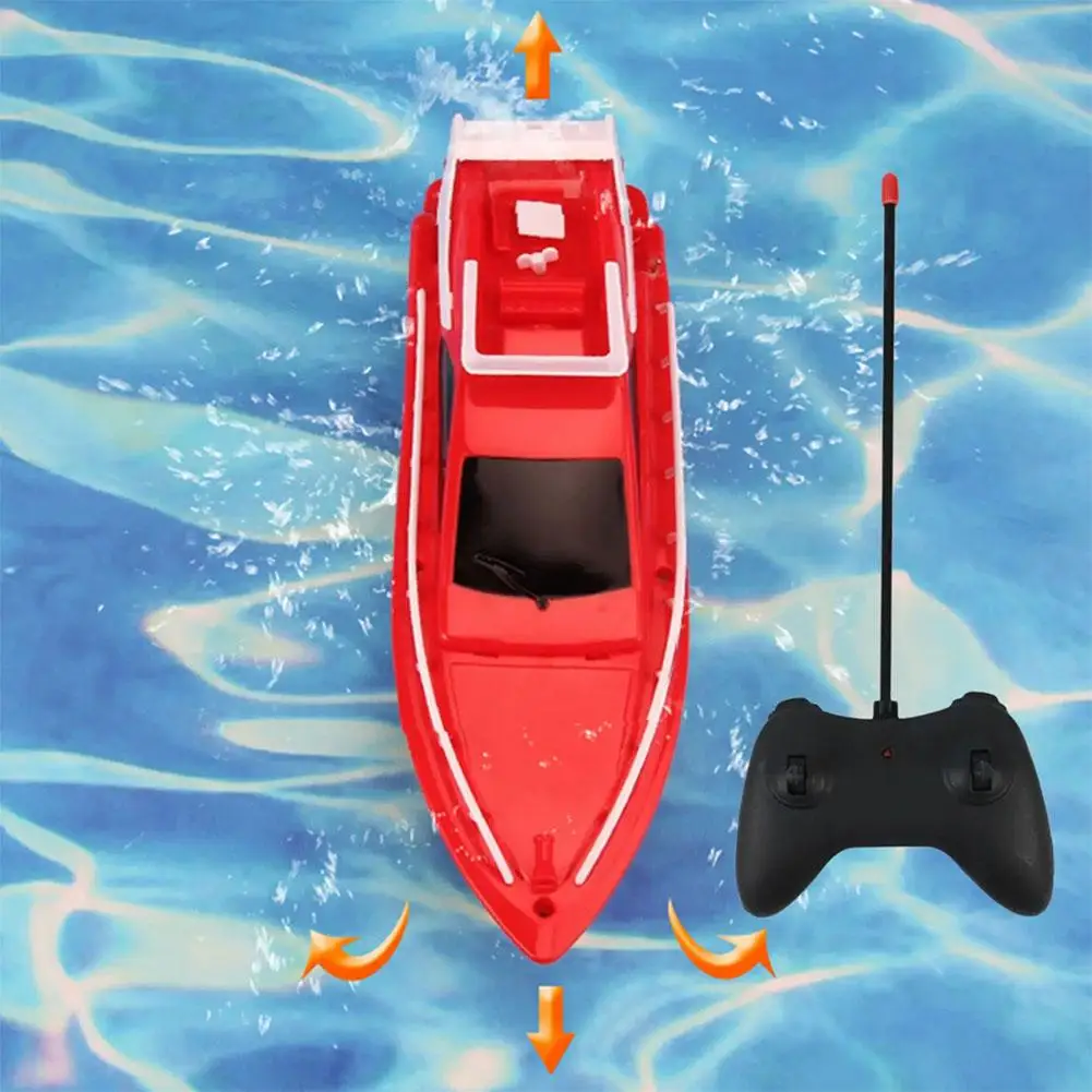 Bateau RC télécommandé rapide toutes couleurs alignées, prêt pour l'achat.