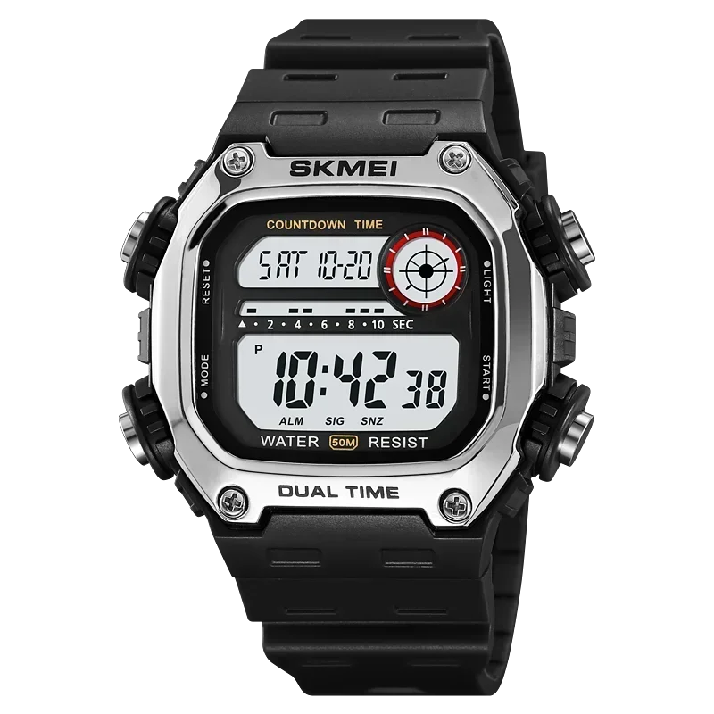 Skmei 2126 אזעקה montre homme בחזרה אור דיגטל ספוטס 5bar watch wristwatch