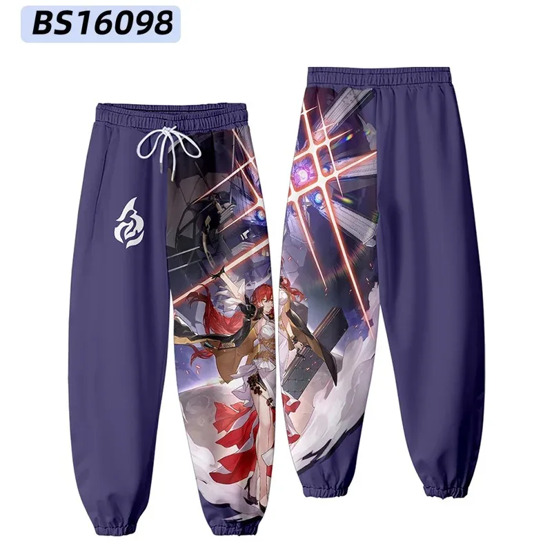 Honkai Star Rail 3D Joggers Pants Men/Women Casual Trousers Hip Hop Sweatpants Clara Silver Wolf Blade March 7th Cosplay Costume