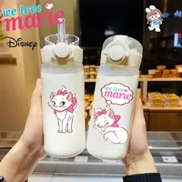 Disney Marie Cat Straw Cup for Boys Girls Children Anti-drop and High Temperature Resistant Large-capacity Convenient Water Cup 1