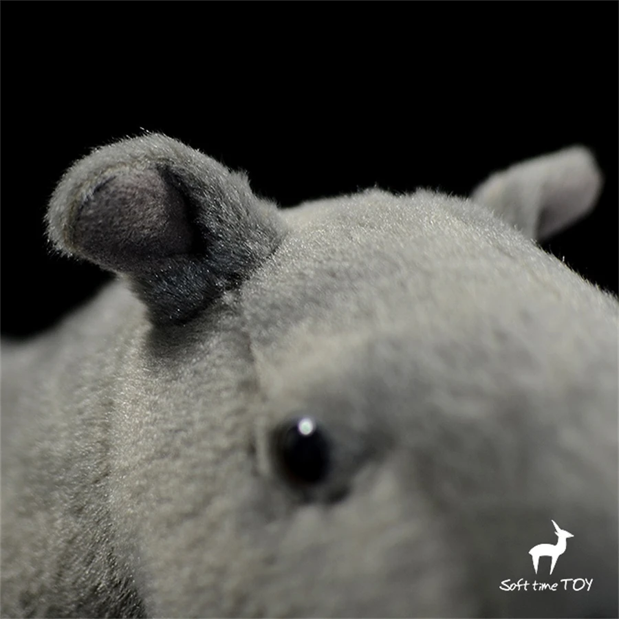 Giant Rhino High Fidelity Anime Paraceratherium Plushie Indricotheres Plush Toys Lifelike Animals Simulation Stuffed Doll Toy 5