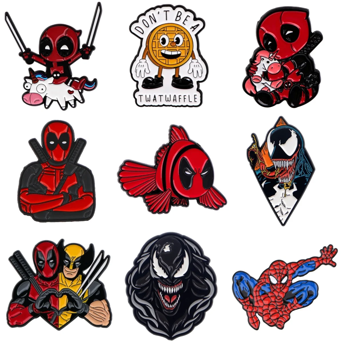 Cartoon Movie Hero Metal Brooch – Stylish Lapel Pin for Bags, Collars, and Clothes
