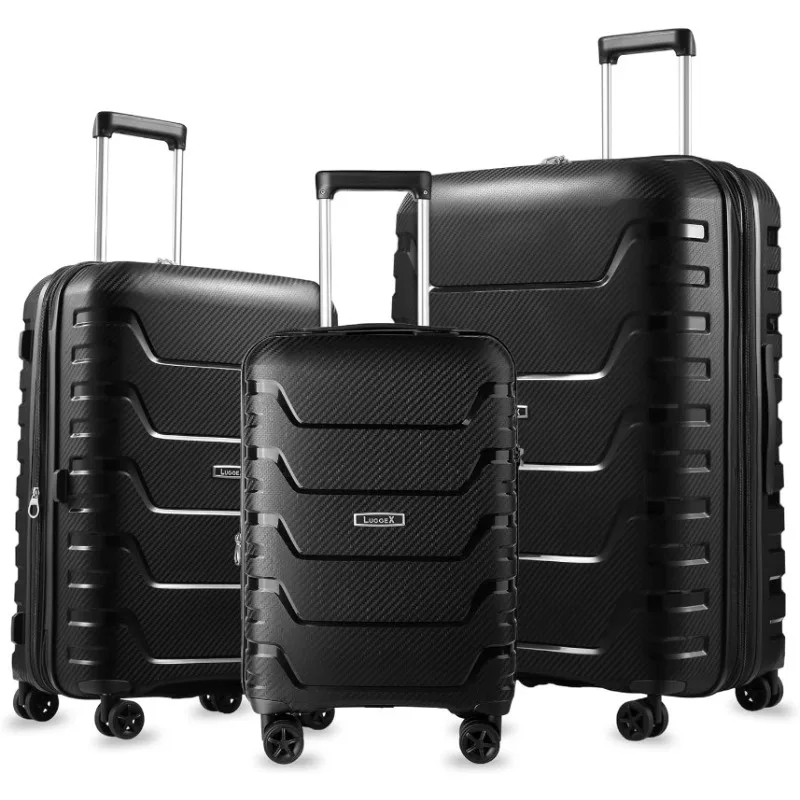 

Luggage with Spinner Wheels - 100% Polycarbonate Hardside Expandable Large Suitcase Checked