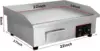 Electric Countertop Griddle Stainless Steel BBQ Flat Top Grill Hot Plate, Adjustable Thermostatic Control 122°F-572°F, Stainless 2