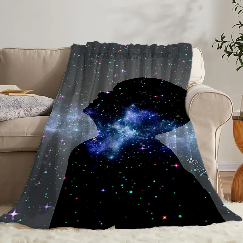 Sofa Cover Blanket King Size BTS V Fanart Cobija Thermal Blankets for Bed Blanket 150cm X 200cm Microfiber Bedding Home Interior 3