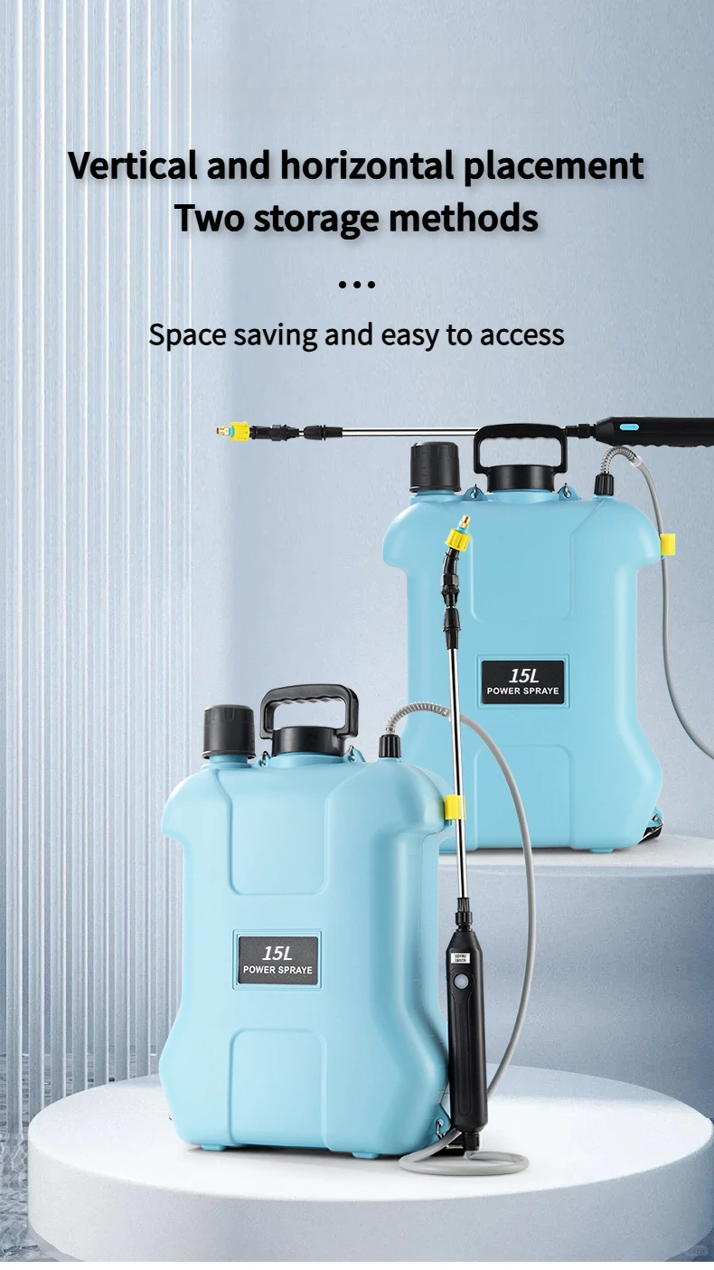 15L Multifunction Electric Sprayer, Adjustable Nozzle Garden Spray Tank For Watering, Cleaning, Pet Bathing with 3 Spray Heads