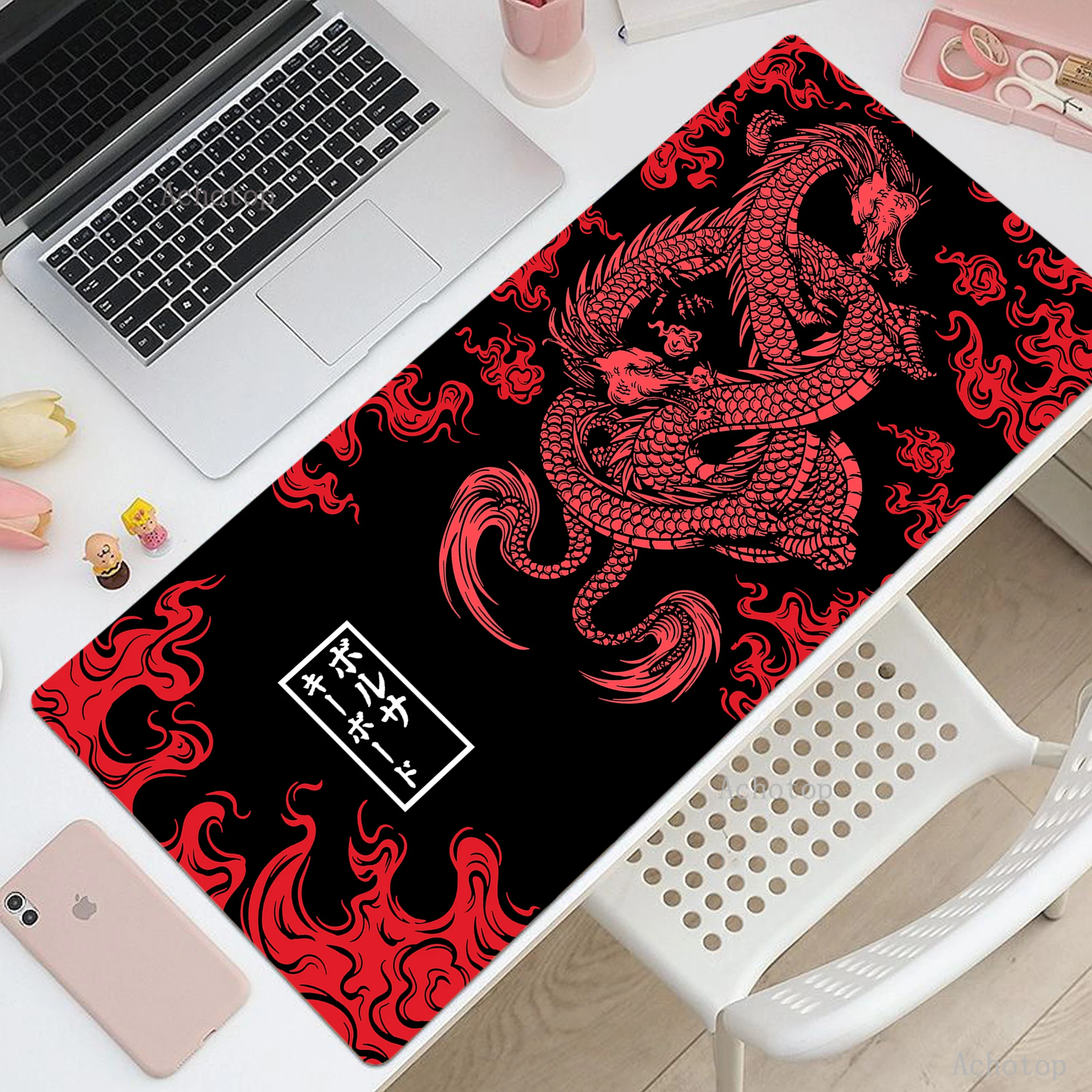 

Computer Mouse Pad Table Extended Mousemat Dragon Gamer Gaming Accessories Keyboard Pads Big Anti-slip Rubber Desktop Mouse Mats