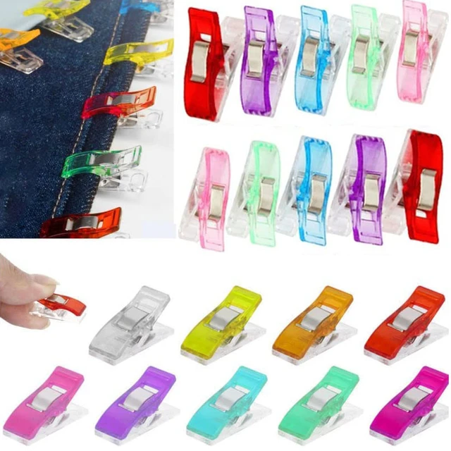 10Pcs Multipurpose Sewing Clips Colorful Binding Clips Plastic
