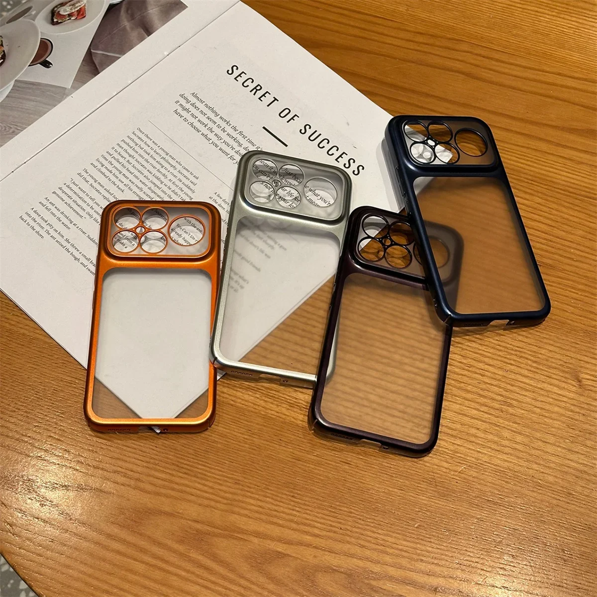 Ultra-Thin Luxury Plating Matte Transparent Phone Case - Sleek Protective Clear Cover