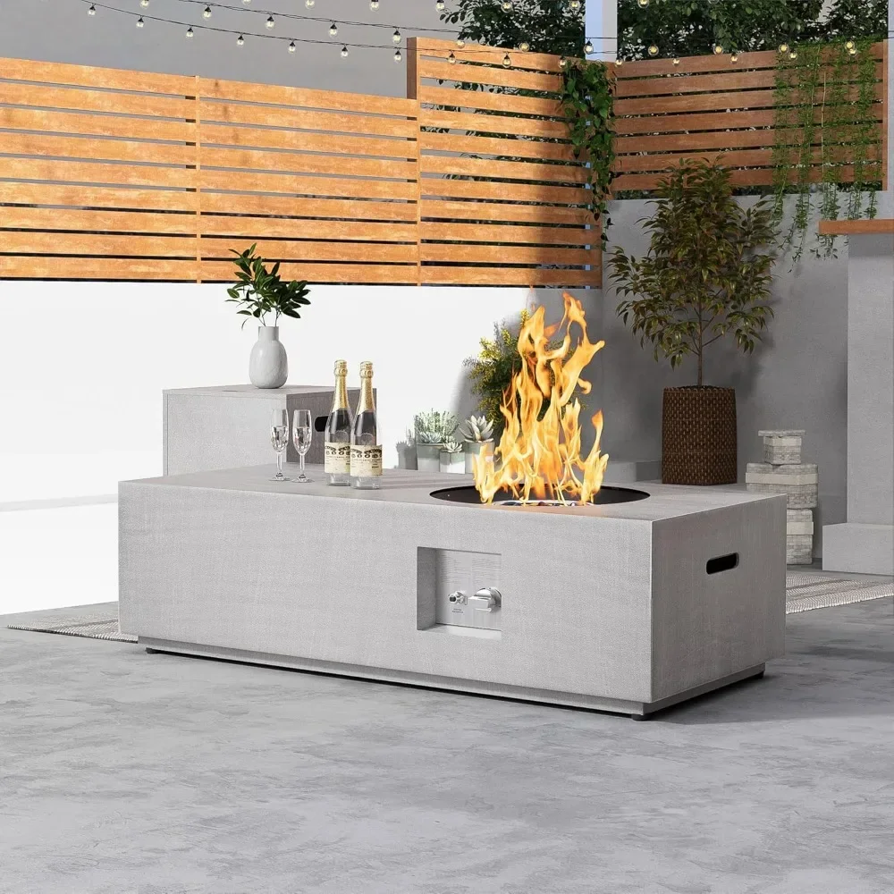 48" Propane Gas Fire Pits & Outdoor Fireplaces 42&Prime; Firepit Table, 50,000 BTU Fire Table for Patio Set，Fire Pit Table