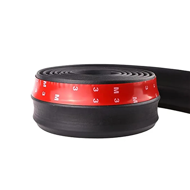 Front Bumper Rubber Lip Splitter with 3M Tape - Protective Car Body Spoiler Skirt