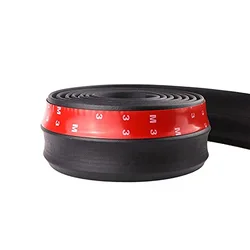 Front Bumper Rubber Lip Splitter with 3M Tape - Protective Car Body Spoiler Skirt (2.5m)