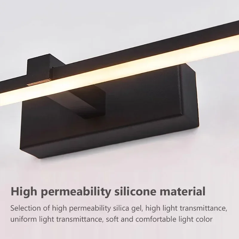 LED Wall Lamp 40/60/80/100cm Mirror Decor Lighting Modern Long Strip Bathroom Washroom Kitchen Indoor