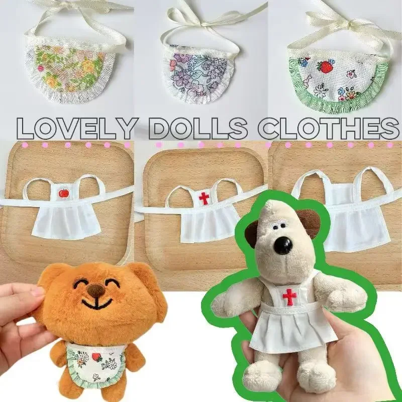 Doll Clothes Mini Doll Nurse Doctor Apron Dress up Suits For 10-15cm Moru/Idol Cotton Rabbit Dolls Change Clothes DIY Accessory
