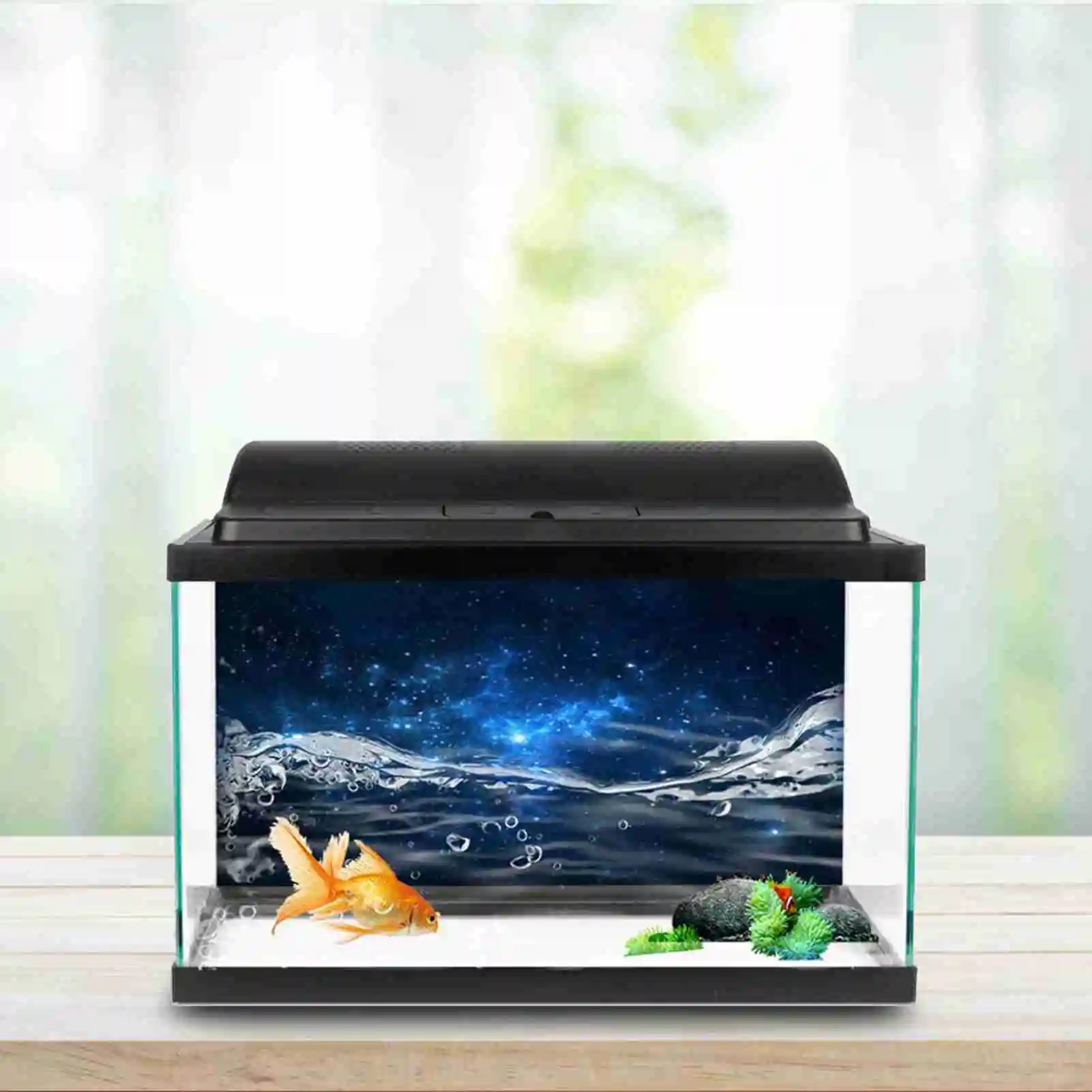 PVC Adhesive Star Dust Aquarium Fish Tank Background Poster Backdrop Decoration Paper Starry Sky Nebula Background Decoration