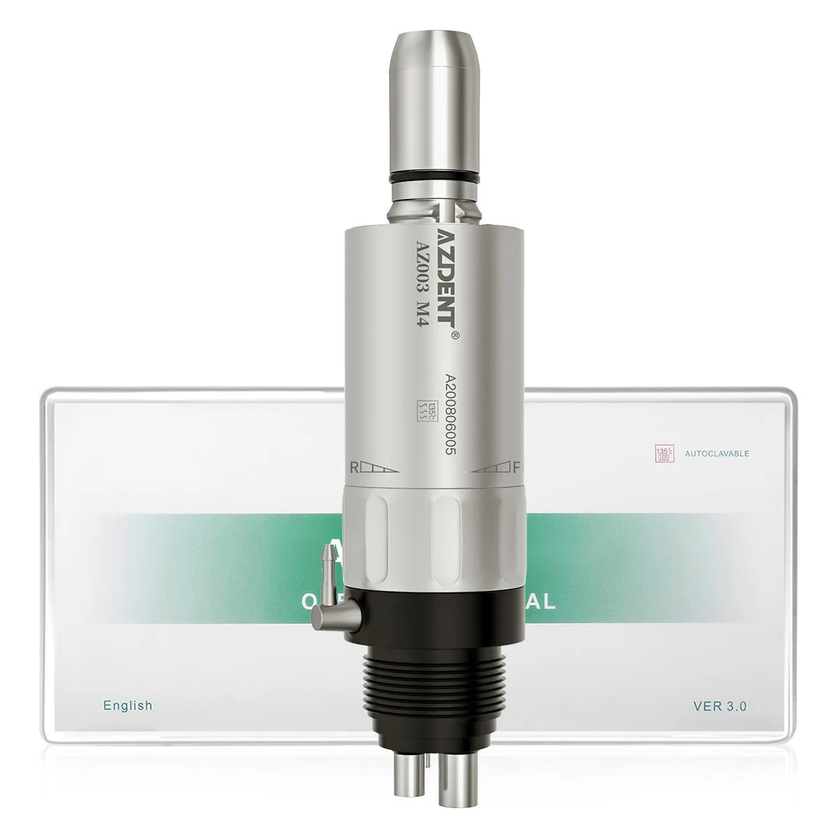 AZDENT Dental Low Speed Handstück Winkelstück 1:1 Gerade Externe Wasser Spray Luft Motor Betrieb Zahnmedizin Ausrüstung Werkzeug – Detail 14
