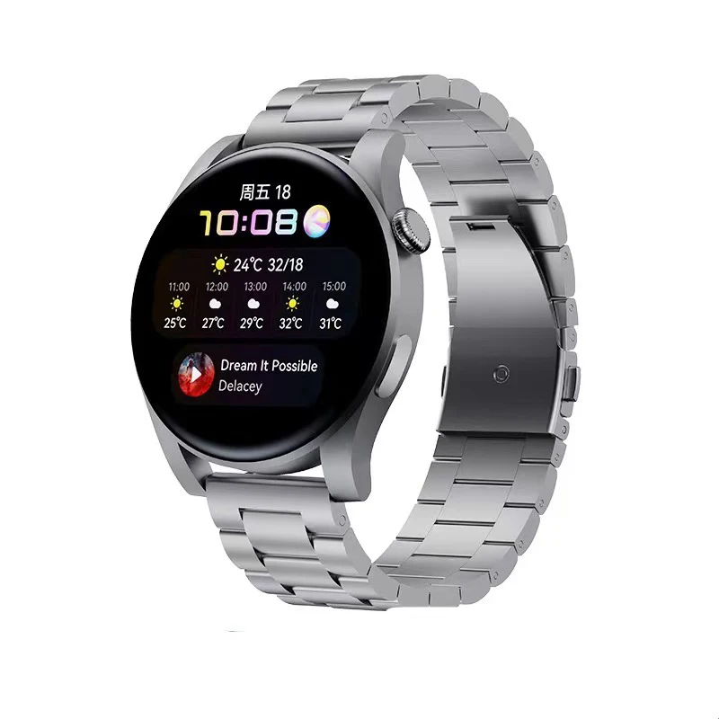 Correa de Metal negra/plateada de 22mm para Xiaomi Watch S1 Pro, correa de  reloj de