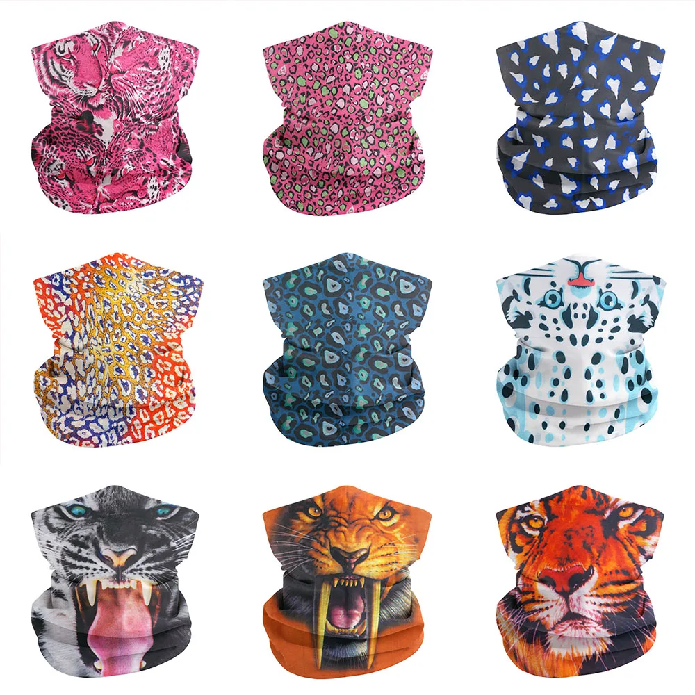 

Tiger Printing Neck Gaiter Tube Men Women Cycling Wind Dustproof Seamless Face Bandana Headscarf Undercap Hair Balaclava