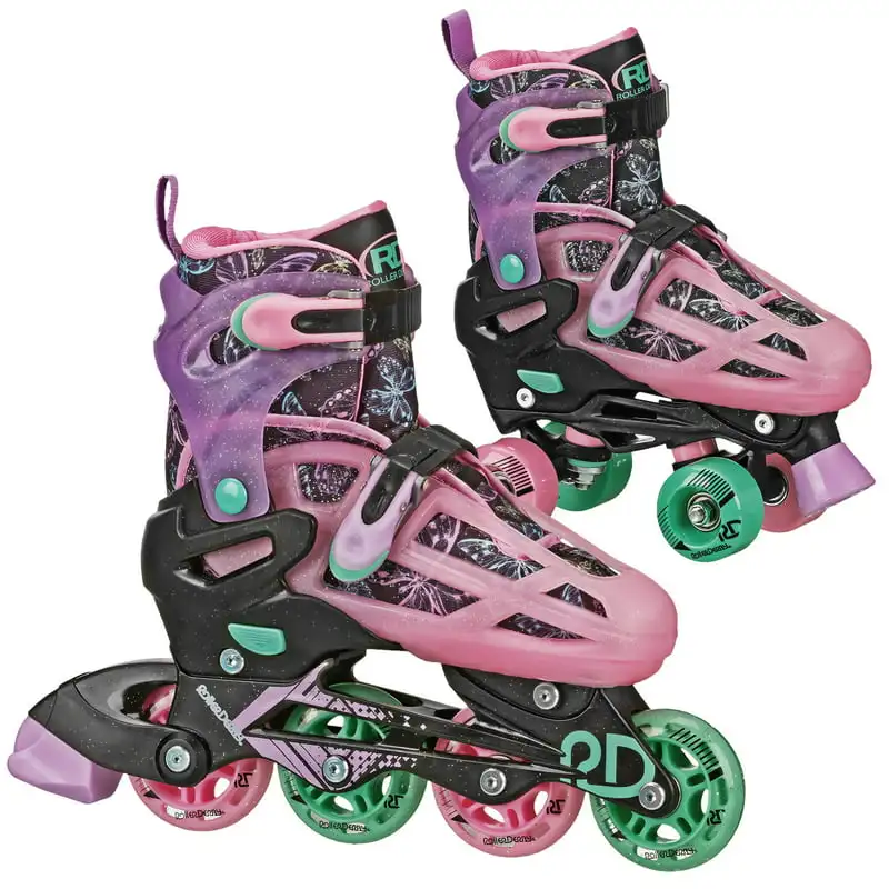 

Sprinter Girl's 2-in-1 Quad Roller and Inline Skates Combo, (Size 12-2)