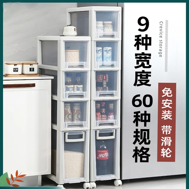 Bathroom Cabinet Crevice Storage Rack Toilet Multi-Layer Drawer Organizer  with Wheel Home Bath Kitchen Shelves Side Cabinet Car - AliExpress