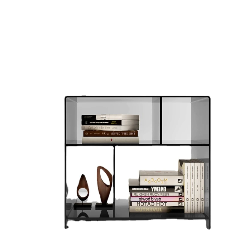 

PQF Acrylic Shelf Floor Short Bookcase Multi-Layer Storage Rack Locker Set