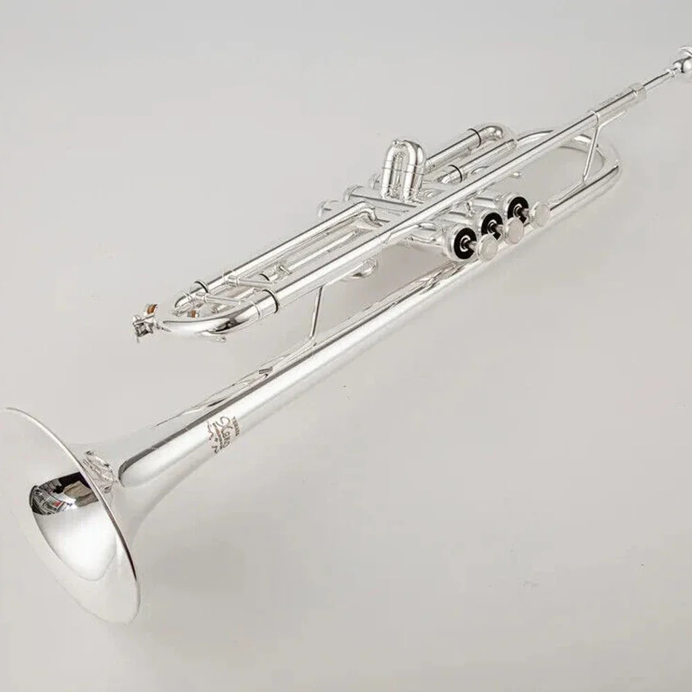 Japan YTR-9335 Professional Trumpet Flat B Tone Brass Silver Plated Trumpet Musical Instrument Hard Shell