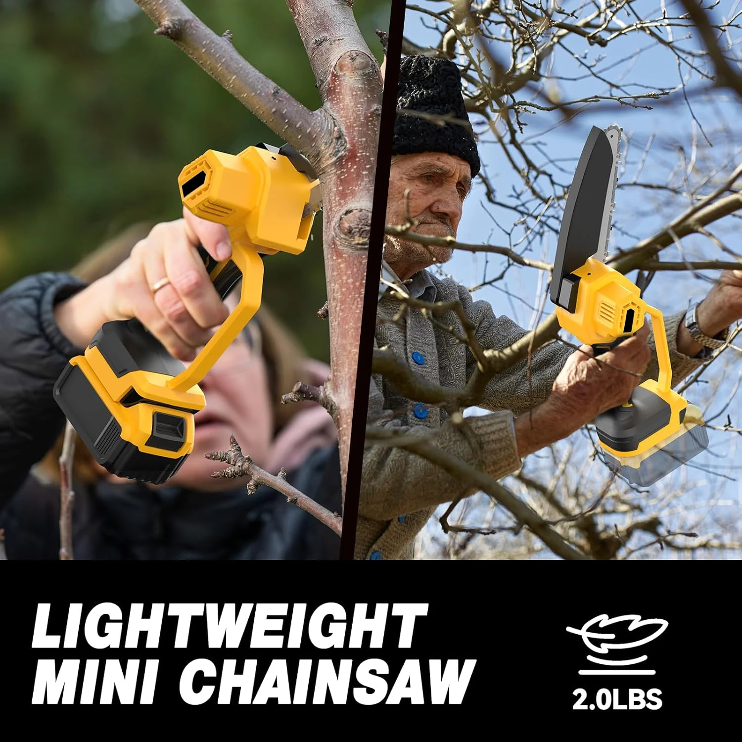 6 inch Cordless Brushless Chainsaw For Dewalt 20V Battery Handheld Electric Chainsaw For Tree, Garden for Makita 18V Battery 6