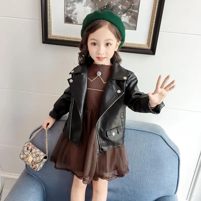 Enfant Veste Simili Cuir Fille Ans Blouson Simili Cuir Garçon