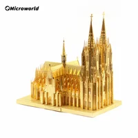 Microworld 3D Building Metal Puzzle Cologne Cathedral Buildings Models Kits DIY Jigsaw Toys New Year Gifts For Teen Children 2