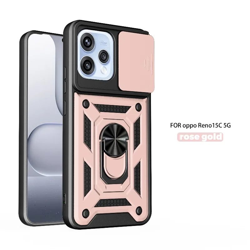 Heavy Duty Magnetic Ring Slide Cover with Camera Lens Protection