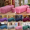 Beauty Salon Massage Table Bedspread Bed Table Cover With Face Hole Square Massage Table Bed Skirt Spa Treatment Bed Sheet 6