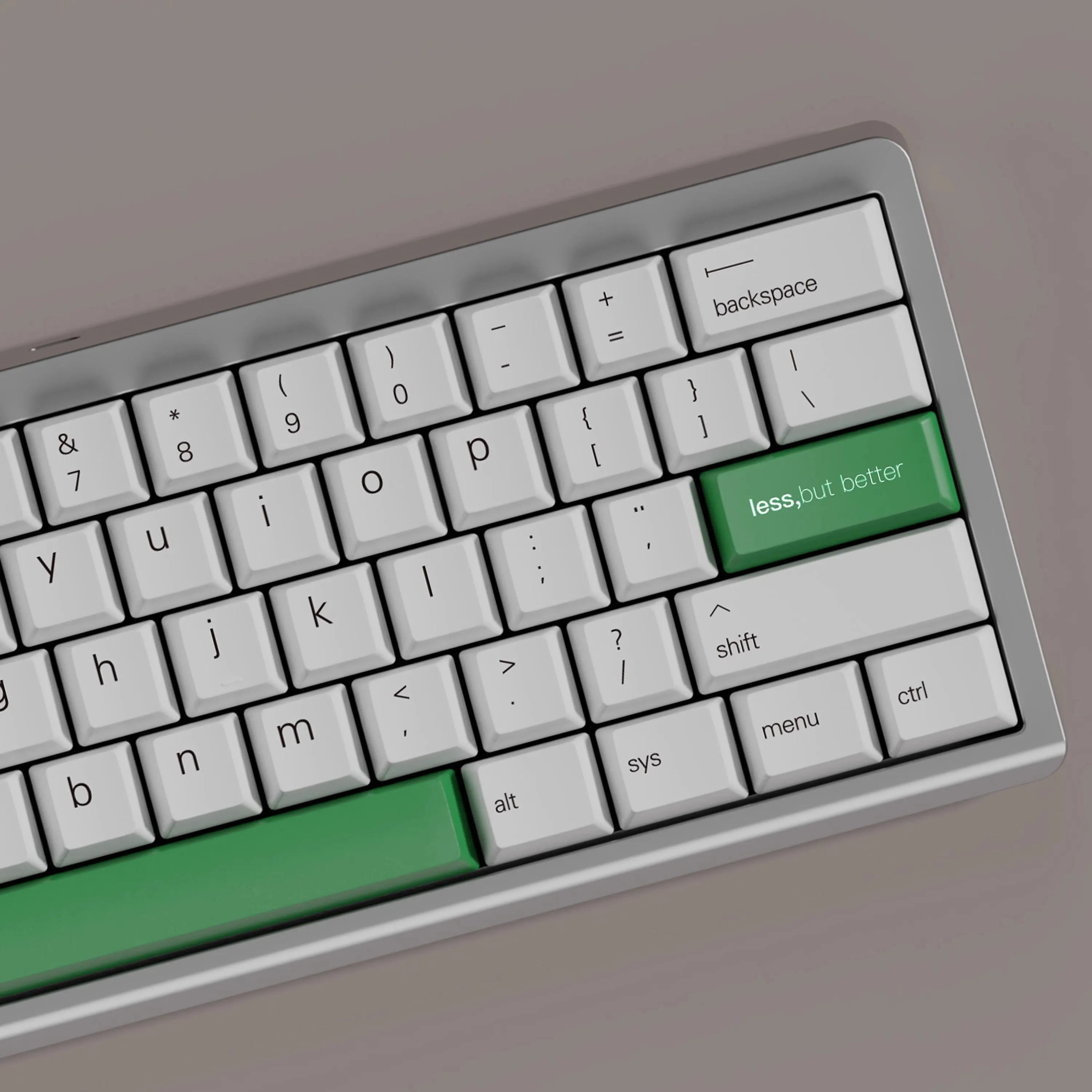 Conjunto Menos Mas Melhor Teclas Pbt Dye Sublimation Key Caps Cherry Profile Keycap para 60 65 75 80 96 980 104 108 Teclados 1 - Imagem 4