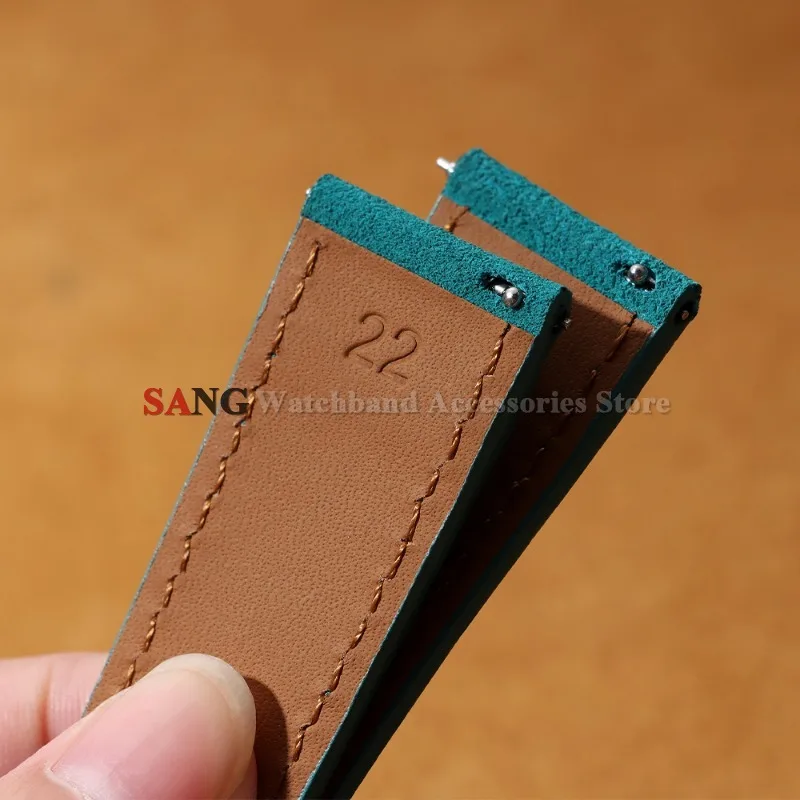 Luxury Suede Leather Watch Band with Butterfly Buckle - Quick Release Strap Accessory