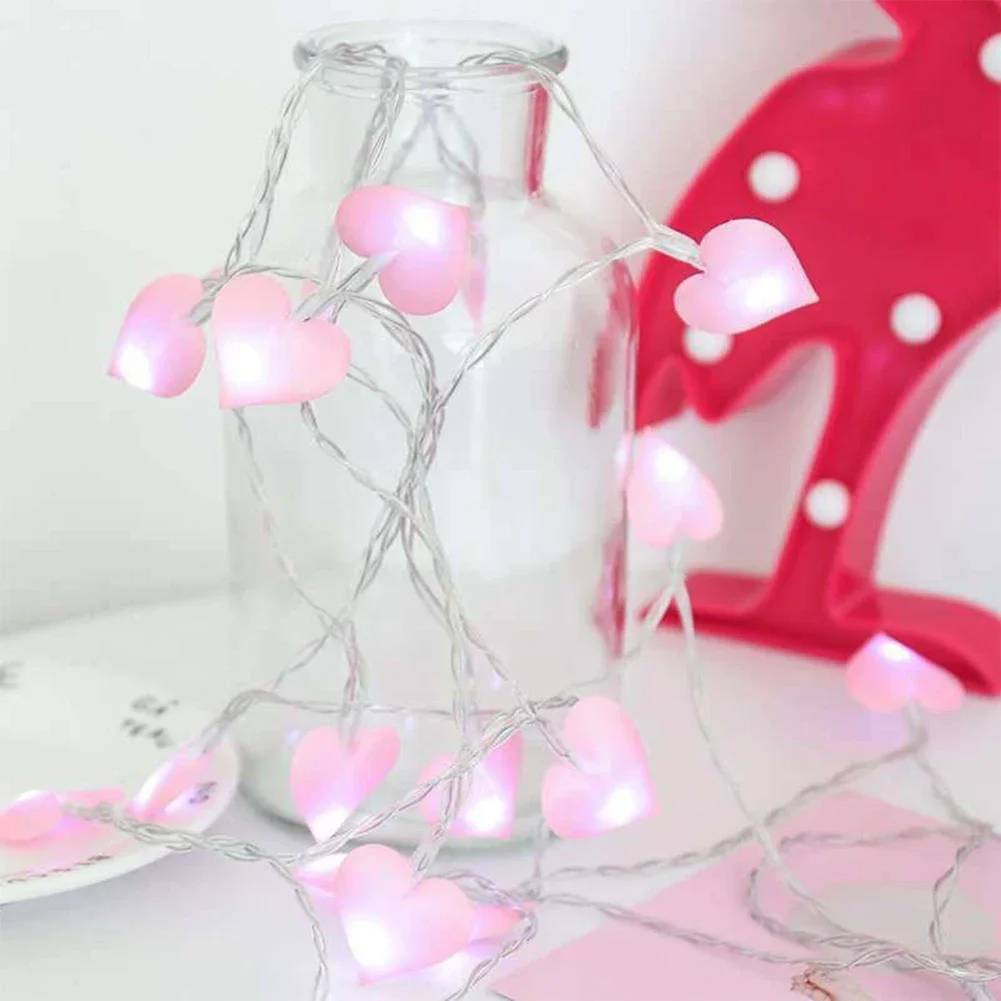 Romantic LED Colorful Heart String Lights Valentine's Day Party Wedding Room Atmosphere Decorations