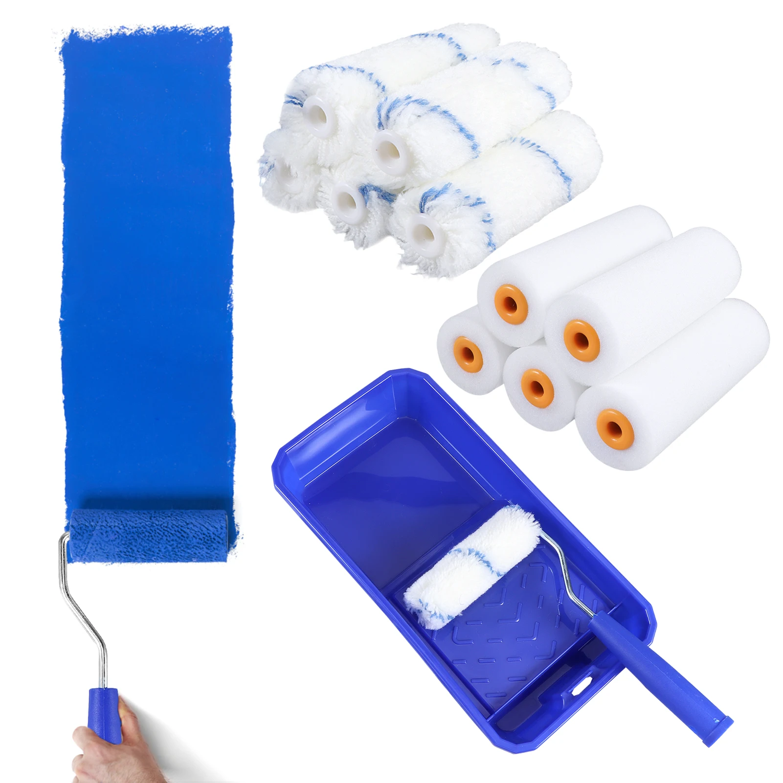 

House Decoration Door For Painting Walls With Tray Replacement Ceiling DIY Paint Roller Kit Ergonomic Cabinet Foam Office Room