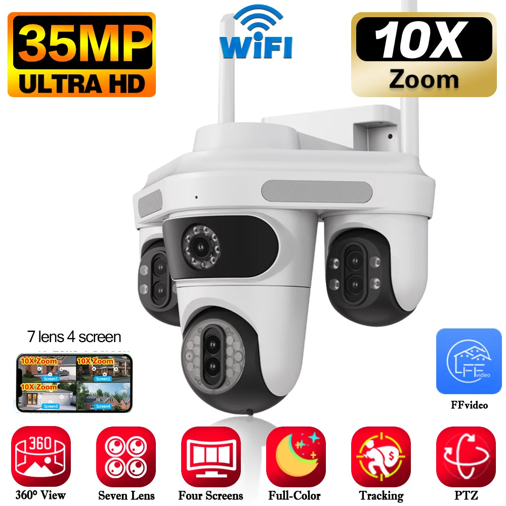 Cctv Cameras Camera Wireless Digicam 4K 35MP Wfii PTZ IP Security