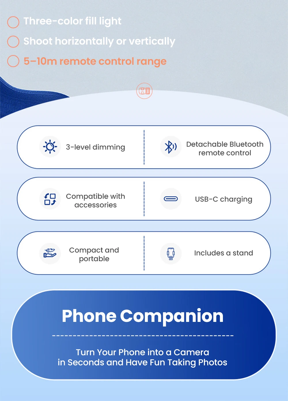 Intelligent Smartphone Camera Grip With Bluetooth Remote Shutter_voghion.com
