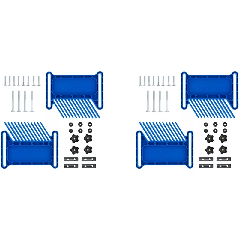 

4Pcs Adjustable Woodworking Tools Feather Board For Table Saws, Router Tables & Band Saw With T-Slots, Miter Slots-Blue