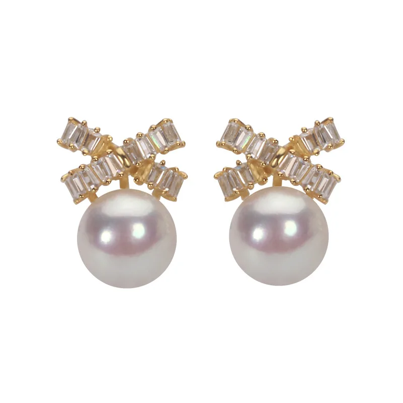 

New French gentle earrings niche design high-end stainless steel earrings HBB65